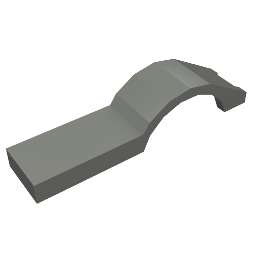 LEGO 50947 Vehicle, Mudguard 1 x 4 1/2 in Dark Bluish Gray - Authentic LEGO Part