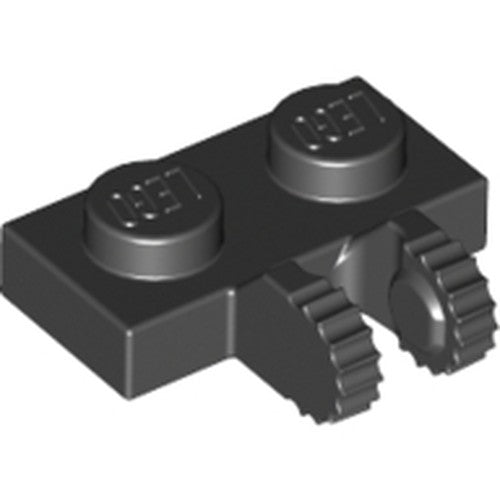 LEGO 60471 Hinge Plate 1 x 2 Locking with 2 Fingers on Side in Black - Authentic LEGO Part