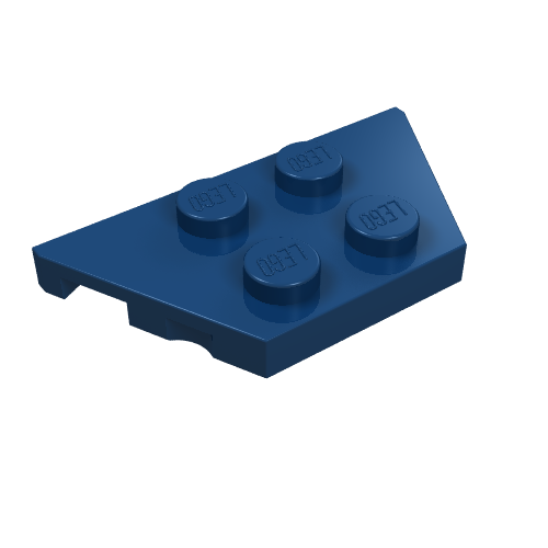 LEGO 51739 Wedge, Plate 2 x 4 in Dark Blue - Authentic LEGO Part