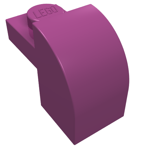 LEGO 6091 Brick Curved 1 x 2 x 1 1/3 with Curved Top in Magenta - Authentic LEGO Part