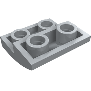 LEGO 32803 Slope, Curved 2 x 2 x 2/3 Inverted in Light Bluish Gray - Authentic LEGO Part