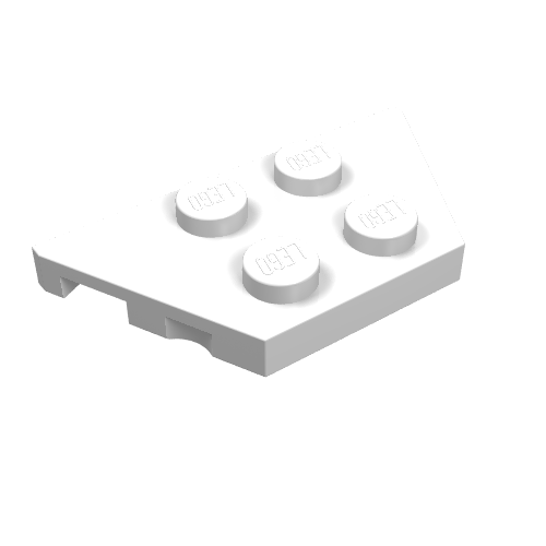LEGO 51739 Wedge, Plate 2 x 4 in White - Authentic LEGO Part