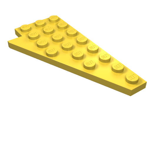 LEGO 3934 Wedge, Plate 8 x 4 Wing Right in Yellow - Authentic LEGO Part