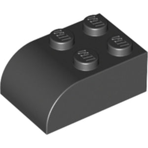LEGO 6215 Slope, Curved 3 x 2 with 4 Studs in Black - Authentic LEGO Part