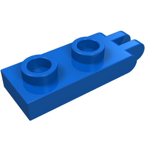 LEGO 4276b Hinge Plate 1 x 2 with 2 Fingers on End - Hollow Studs in Blue - Authentic LEGO Part