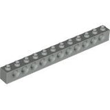 LEGO 3895 Technic, Brick 1 x 12 with Holes in Light Gray - Authentic LEGO Part