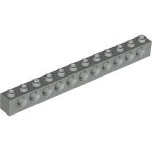 LEGO 3895 Technic, Brick 1 x 12 with Holes in Light Gray - Authentic LEGO Part