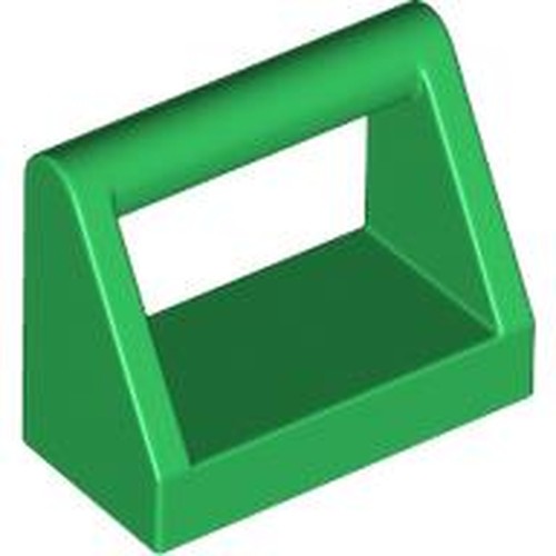 LEGO 2432 Tile, Modified 1 x 2 with Bar Handle in Green - Authentic LEGO Part