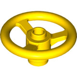 LEGO 2819 Technic, Steering Wheel Small, 3 Studs Diameter in Yellow - Authentic LEGO Part