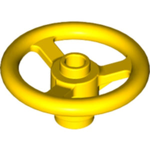 LEGO 2819 Technic, Steering Wheel Small, 3 Studs Diameter in Yellow - Authentic LEGO Part