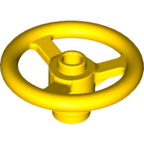 LEGO 2819 Technic, Steering Wheel Small, 3 Studs Diameter in Yellow - Authentic LEGO Part
