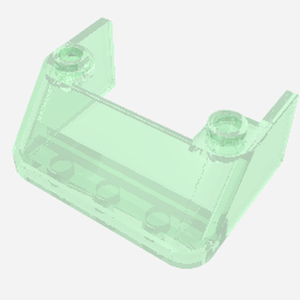 LEGO 2437 Windscreen 3 x 4 x 1 1/3 with 2 Studs on Top in Trans-Green - Authentic LEGO Part
