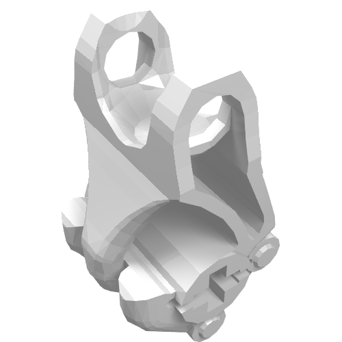 LEGO 64251 Bionicle Fist with Axle Hole - 3 Fingers in White - Authentic LEGO Part