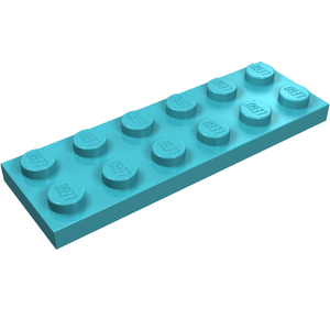 LEGO 3795 Plate 2 x 6 in Medium Azure - Authentic LEGO Part