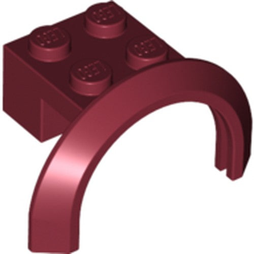 LEGO 50745 Vehicle, Mudguard 4 x 2 1/2 x 1 2/3 with Arch Round in Dark Red - Authentic LEGO Part