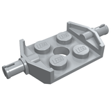 LEGO 6157 Plate, Modified 2 x 2 with Wheels Holder Wide and Hole in Light Bluish Gray - Authentic LEGO Part