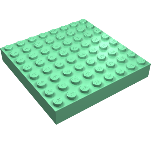 LEGO 4201 Brick 8 x 8 in Medium Green - Authentic LEGO Part