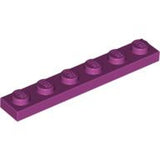 LEGO 3666 Plate 1 x 6 in Magenta - Authentic LEGO Part