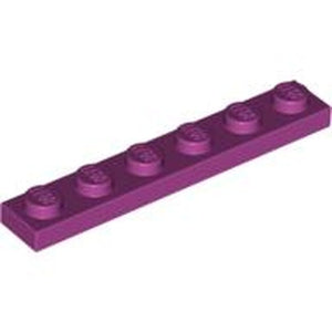 LEGO 3666 Plate 1 x 6 in Magenta - Authentic LEGO Part