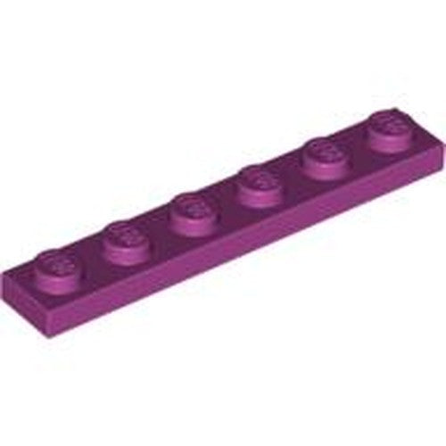 LEGO 3666 Plate 1 x 6 in Magenta - Authentic LEGO Part