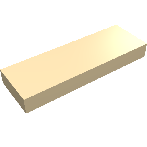 LEGO 63864 Tile 1 x 3 in Tan - Authentic LEGO Part