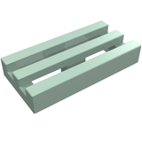 LEGO 2412b Tile, Modified 1 x 2 Grille with Bottom Groove in Sand Green - Authentic LEGO Part