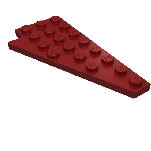 LEGO 3934 Wedge, Plate 8 x 4 Wing Right in Dark Red - Authentic LEGO Part