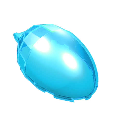 LEGO 87752 Windscreen 6 x 4 x 2 Bubble Canopy with Bar Handle in Trans-Light Blue - Authentic LEGO Part