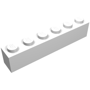 LEGO 3009 Brick 1 x 6 in White - Authentic LEGO Part