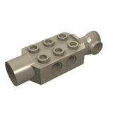 LEGO 47432 Technic, Brick Modified 2 x 3 with Pin Holes, Rotation Joint Ball Half Vertical, and Rotation Joint Socket in Dark Tan - Authentic LEGO Part