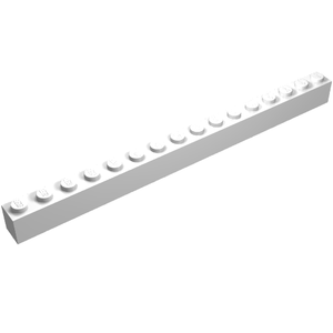 LEGO 2465 Brick 1 x 16 in White - Authentic LEGO Part