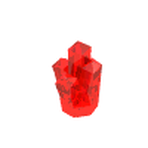 LEGO 52 Rock 1 x 1 Crystal 5 Point in Trans-Red - Authentic LEGO Part