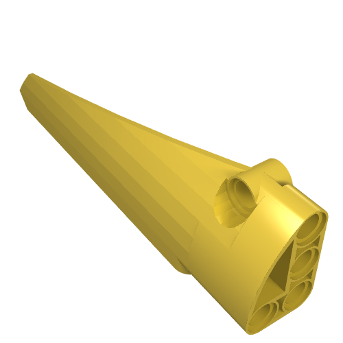 LEGO 64393 Technic, Panel Fairing # 6 Long Smooth, Side B in Yellow - Authentic LEGO Part