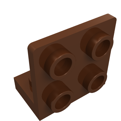 LEGO 99207 Bracket 1 x 2 - 2 x 2 Inverted in Reddish Brown - Authentic LEGO Part