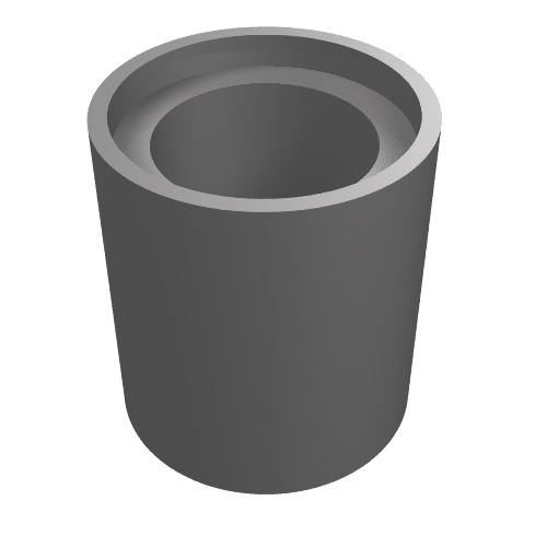 LEGO 18654 Light Bluish Gray Technic, Liftarm Thick 1 x 1 (Spacer) in Flat Silver - Authentic LEGO Part