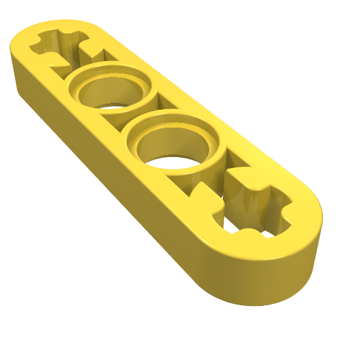 LEGO 32449 Technic, Liftarm Thin 1 x 4 - Axle Holes in Yellow - Authentic LEGO Part