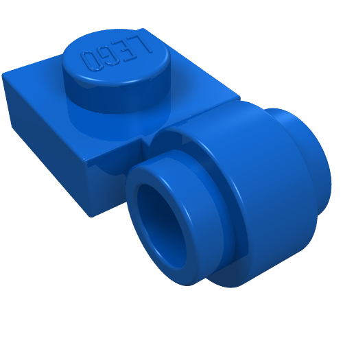 LEGO 4081b Plate, Modified 1 x 1 with Light Attachment - Thick Ring in Blue - Authentic LEGO Part