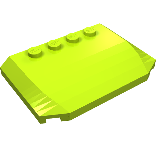 LEGO 52031 Wedge 4 x 6 x 2/3 Triple Curved in Lime - Authentic LEGO Part