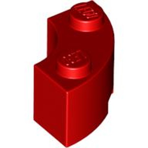 LEGO 85080 Brick, Round Corner 2 x 2 Macaroni with Stud Notch and Reinforced Underside in Red - Authentic LEGO Part
