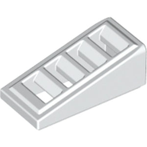 LEGO 61409 Slope 18 2 x 1 x 2/3 with Grille in White - Authentic LEGO Part