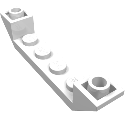 LEGO 52501 Slope, Inverted 45 6 x 1 Double with 1 x 4 Cutout in White - Authentic LEGO Part