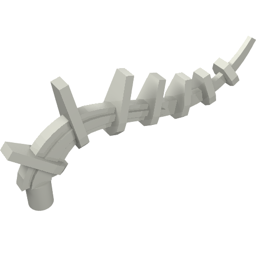 LEGO 55236 Plant Vine Seaweed / Appendage Spiked / Bionicle Spine in Glow In Dark Opaque - Authentic LEGO Part