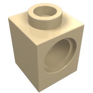 LEGO 6541 Technic, Brick 1 x 1 with Hole in Tan - Authentic LEGO Part