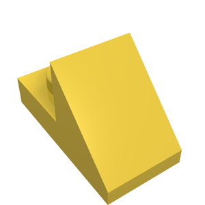 LEGO 92946 Slope 45 2 x 1 with 2/3 Cutout in Yellow - Authentic LEGO Part
