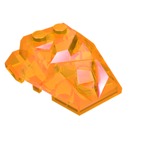 LEGO 64867 Wedge 4 x 4 Fractured Polygon Top in Trans-Orange - Authentic LEGO Part
