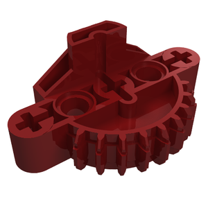 LEGO 44810 Bionicle Matoran Torso, Gear 9 Tooth with 3 Axle Holes and 2 Pin Holes in Dark Red - Authentic LEGO Part