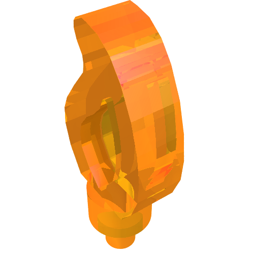 LEGO 37775 Wave Rounded Straight Single with Small Pin End (Candle Flame) - Main Product Image