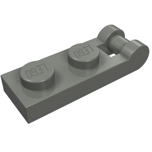 LEGO 60478 Plate, Modified 1 x 2 with Bar Handle on End in Dark Bluish Gray - Authentic LEGO Part