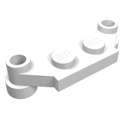 LEGO 4590 Plate, Modified 1 x 4 Offset in White - Authentic LEGO Part