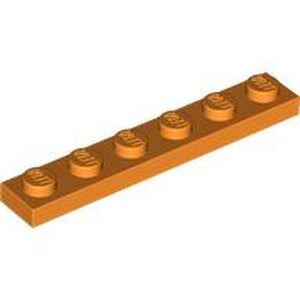 LEGO 3666 Plate 1 x 6 in Orange - Authentic LEGO Part